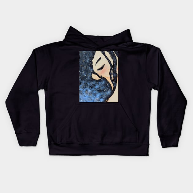 Sueños de Noche Kids Hoodie by ghostbuns